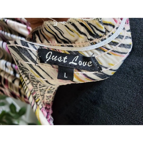 Just Love Women's Multicolor Polyester Off The Shoulder Long Maxi Dress Size L - Picture 8 of 10